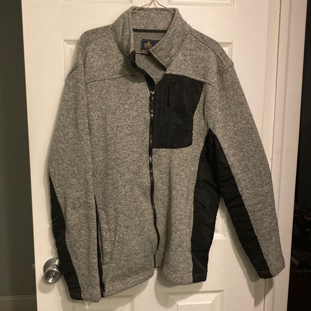 Men's Gray Jacket with Black Accents